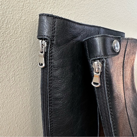 Ann Taylor Adalie Extended Calf Leather Boots In Black - Picture 10 of 10